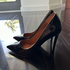 Black Laquer Heels by Steve Madden